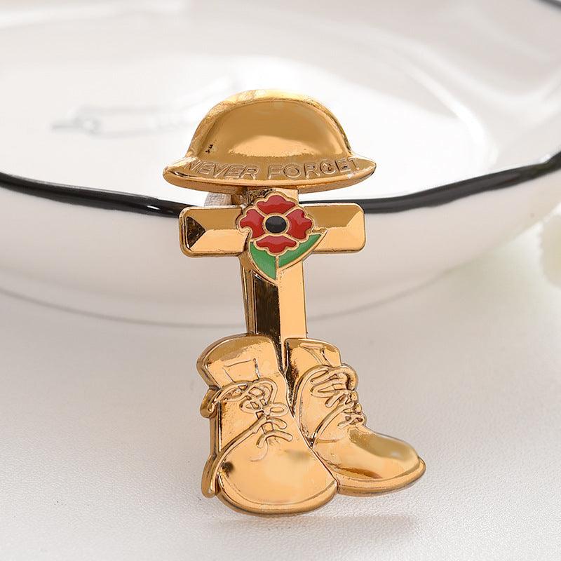 Veterans Lapel Clip Metal Brooch