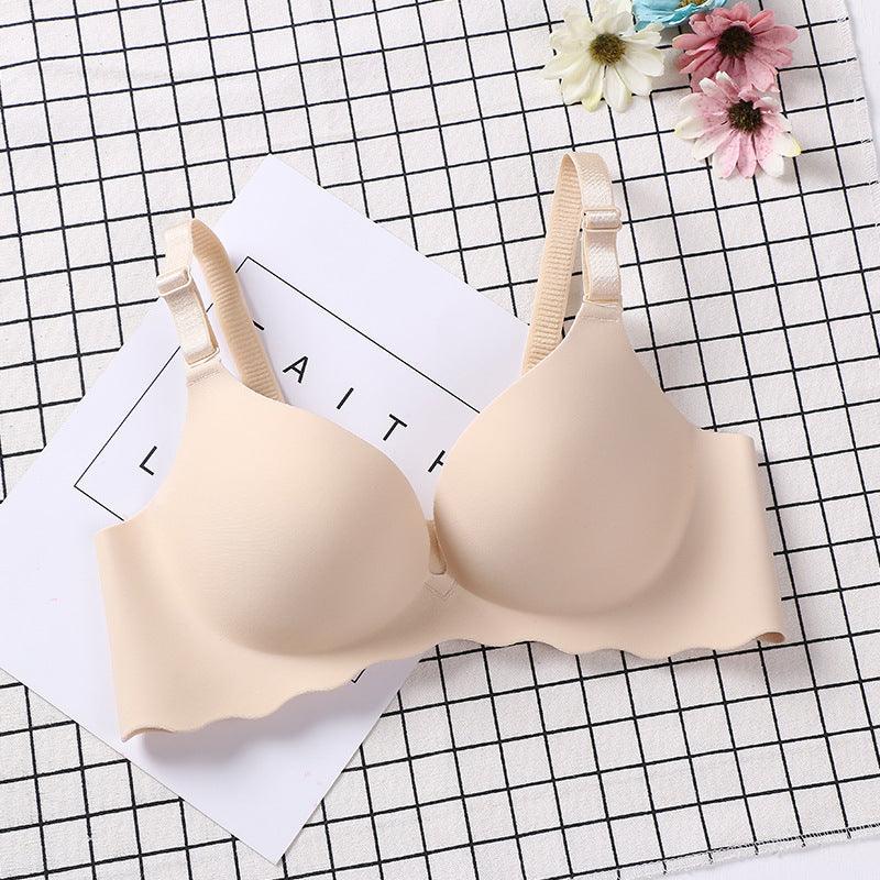 Macaron No Steel Ring Bra Underwear Girl Sexy Thickening Gather Summer Seamless Sexy Lady Factory Wholesale