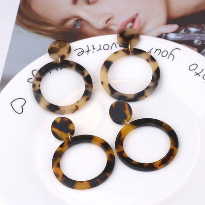 Acrylic Acetate Plate Leopard Earrings For Women Earring