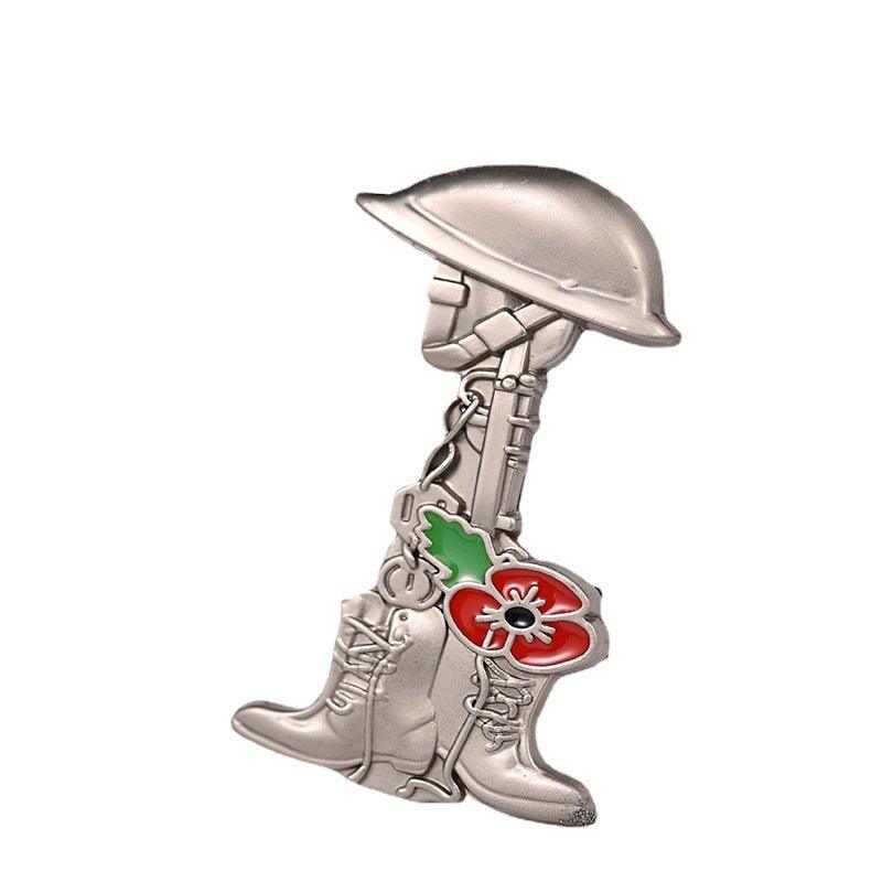 Veterans Lapel Clip Metal Brooch