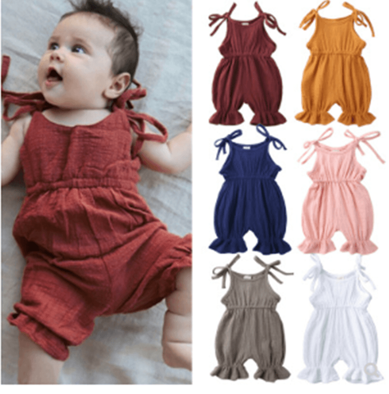 Baby Girl Clothes Romper Jumpsuit Halter Summer Outfit