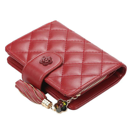 Short Zipper Tassel Wallet Multi-card Card Holder