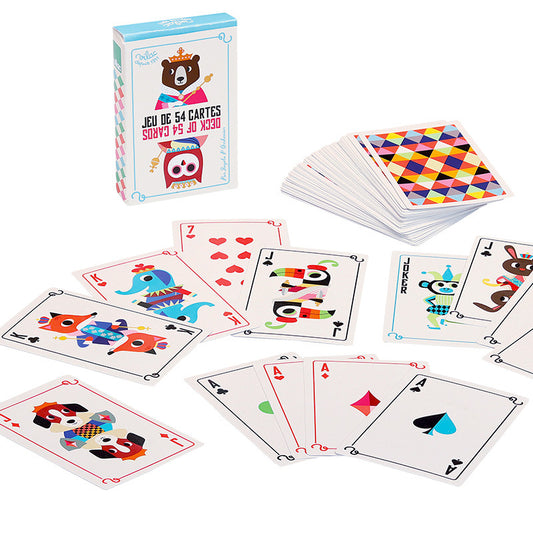 Creative Cute Cartoon Children Playing Cards