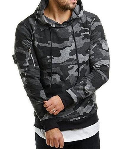 Fall New Fashion Casual Hooded Slim Pullover Sweater Men