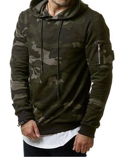 Fall New Fashion Casual Hooded Slim Pullover Sweater Men