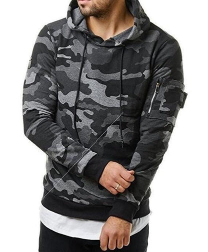 Fall New Fashion Casual Hooded Slim Pullover Sweater Men