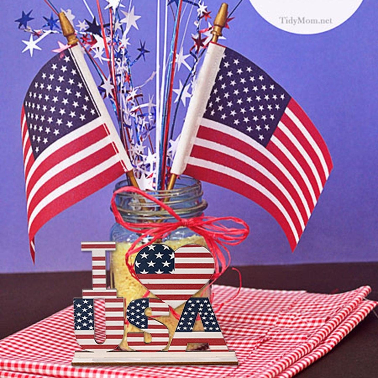 American Independence Day Decorations Wood