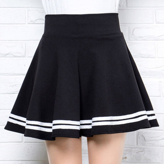 The New High-Waisted Half-Length Student Skirt, Female College Windproof, Sweet And Fluffy Pleated Skirt, A-Line Skirt
