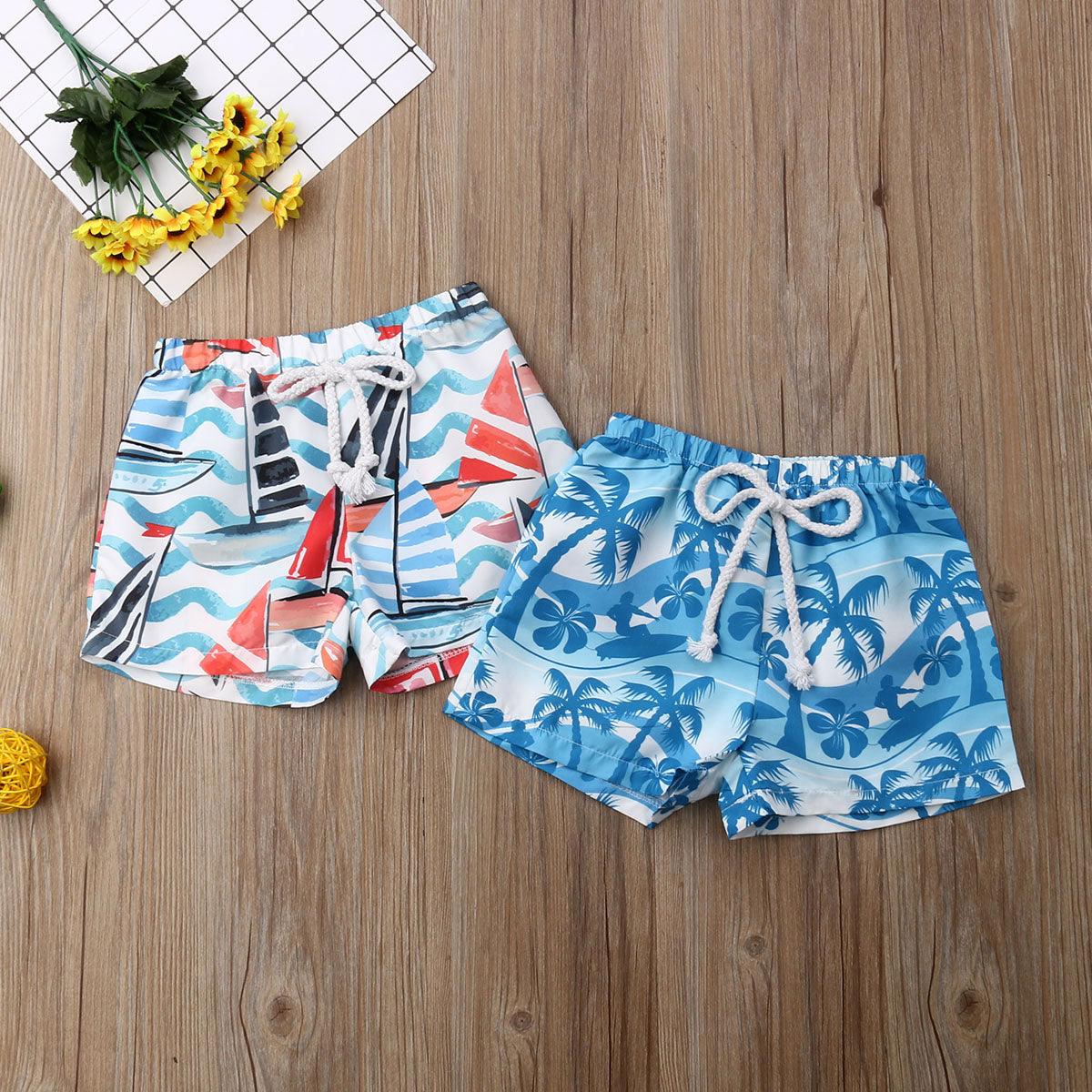 Baby Boy Printed Swim Trunks Vacation Beach Swimsuit fash