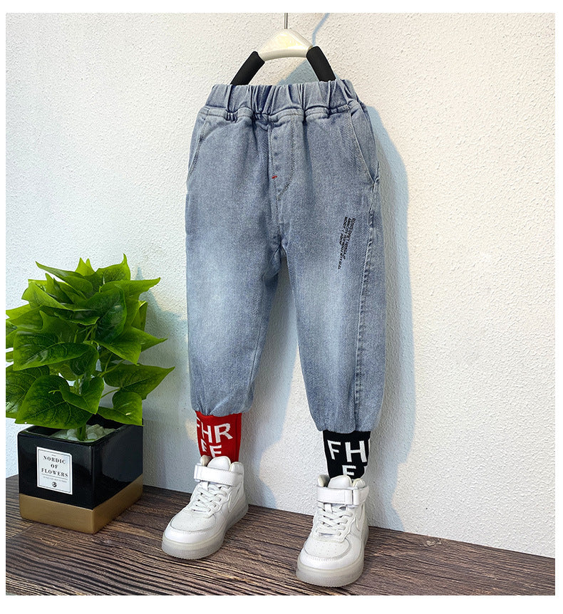 Boys and Girls Jeans Spring Style Handsome Kids