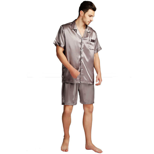 Pajamas Set Pyjamas Nightwear Men Silk Plus Size Satin