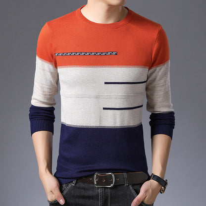 Fall New Men's Sweater Fashion Slim Fit