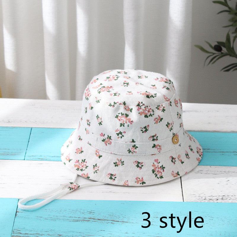 Spring And Autumn Children's Fisherman Hat Boys And Girls Print Basin Hat