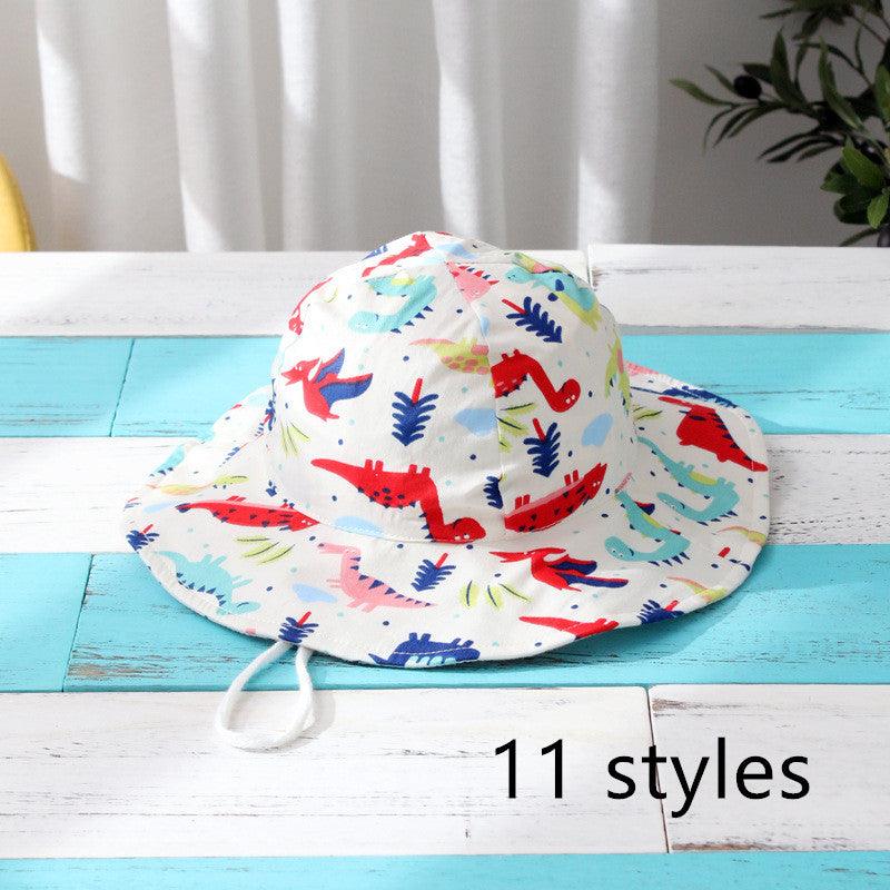 Spring And Autumn Children's Fisherman Hat Boys And Girls Print Basin Hat