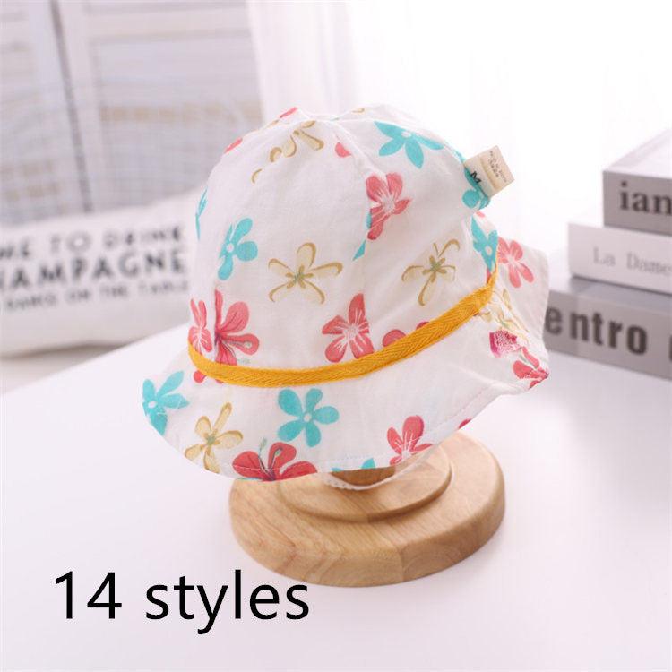 Spring And Autumn Children's Fisherman Hat Boys And Girls Print Basin Hat