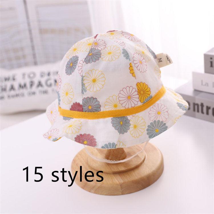 Spring And Autumn Children's Fisherman Hat Boys And Girls Print Basin Hat