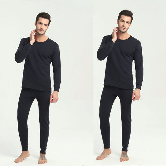 Thermal Underwear Suit Men's Round Neck Polyester Thin Autumn Clothes Winter