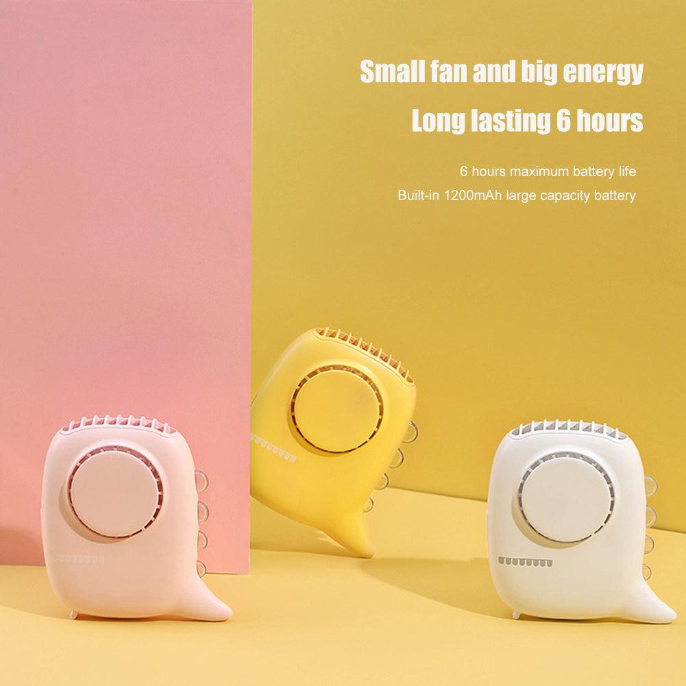 USB Rechargeable Mini Fan Electric Portable Air Cooler Hanging Neck Travel Cooling Fan Summer Handheld Small Cooling Fans