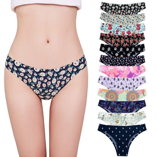 Hot One Piece Breathable Printed Seamless Ladies Underwear