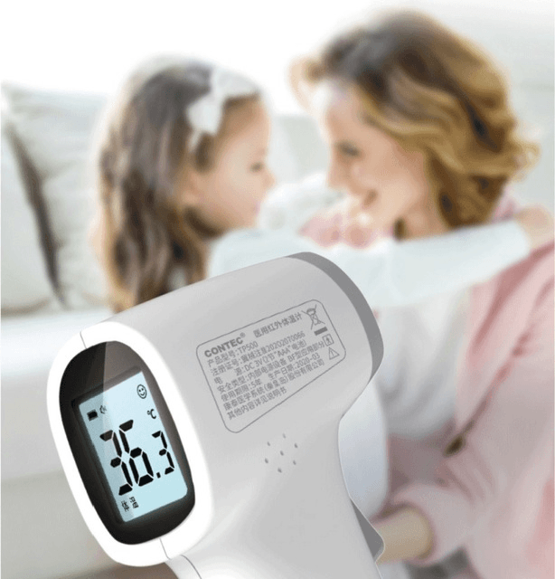 Non-contact temperature measuring electronic thermometer