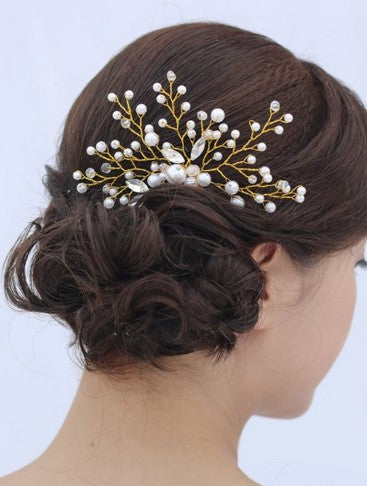 Bridal Headdress Pearl Hair Comb Wedding Bridal Ornament