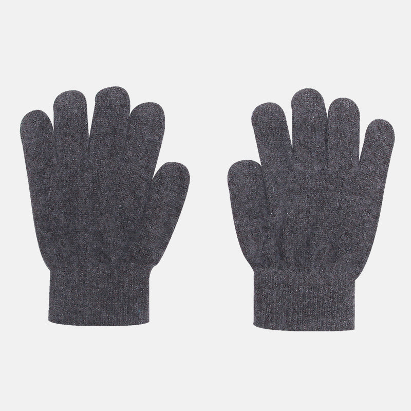 Pure Cashmere Boys And Girls Children's Five Finger Gloves