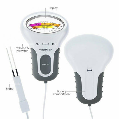 Swimming pool water quality tester