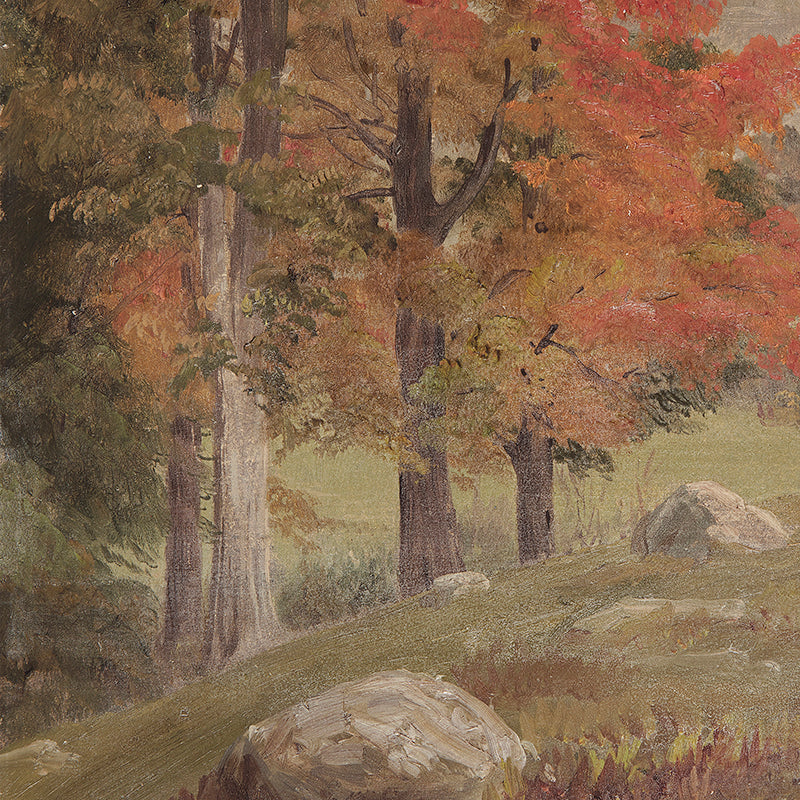 Autumn Trees Landscape Oil Painting Canvas Poster Living Room Decoration