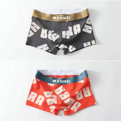 Flat Corner Antibacterial Breathable Trend Boys Youth Boxer Shorts