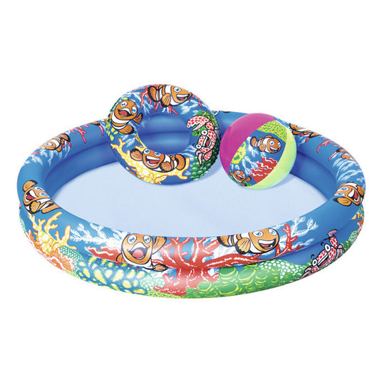 Inflatable family swimming pool