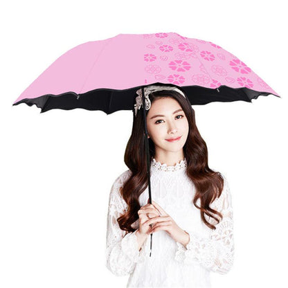 Rain Umbrella Female Folding Dual-Purpose Sun Umbrella