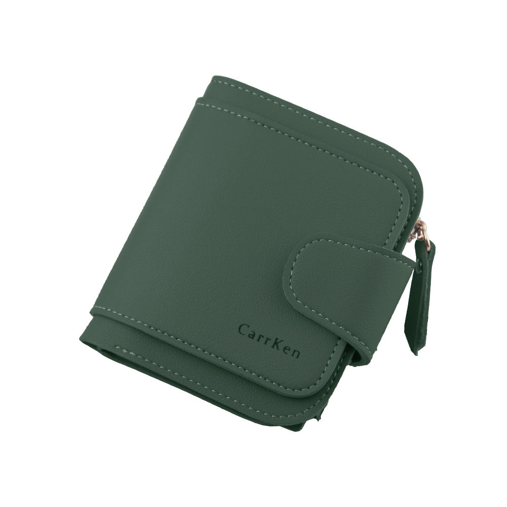 Short Wallet Multifunctional Small Wallet With Zipper