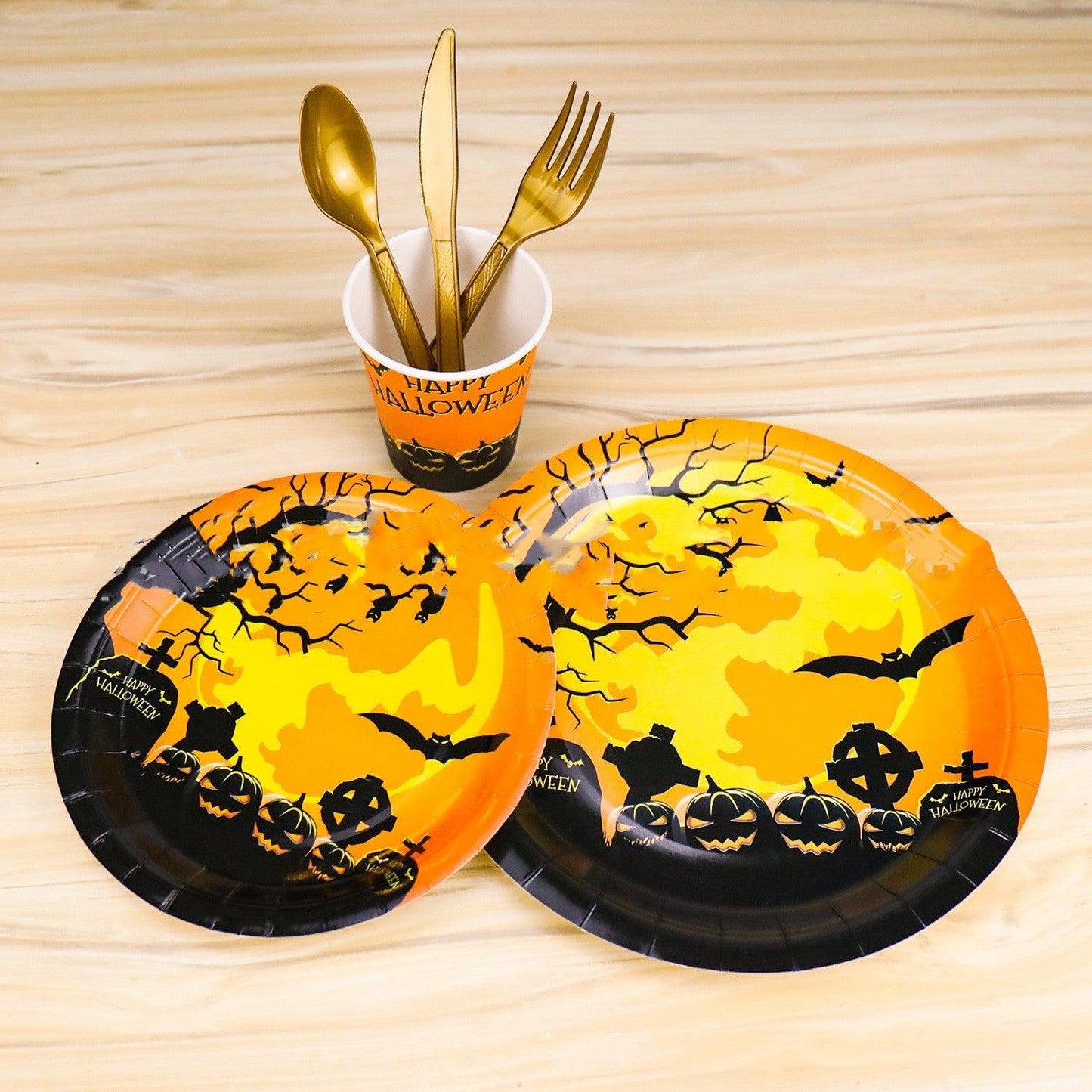 Amazon Halloween Party Tableware Paper Cups  Plates Paper Towels