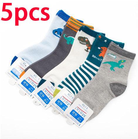 Boy Socks Big, Medium And Small Children's Socks Dinosaur