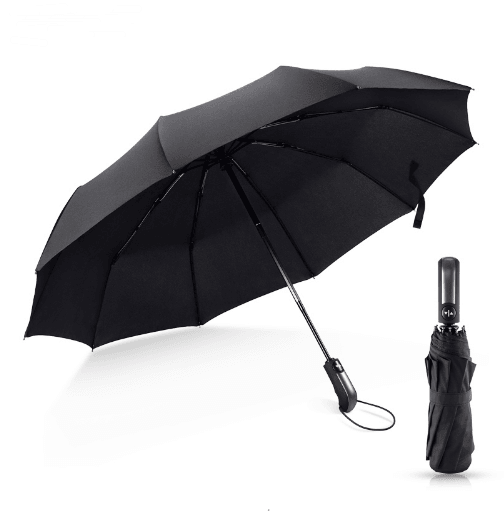 Wind Resistant Folding Automatic Umbrella Rain Women Auto Luxury Big Windproof Umbrellas Rain For Men Black Coating 10K Parasol