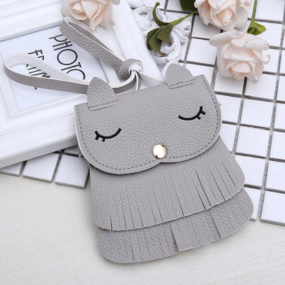 Girls change small bag children bags Pu all-match creative Xiekua package small fox tassel bag