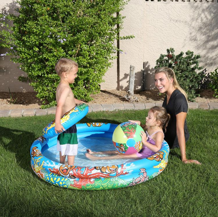 Inflatable family swimming pool