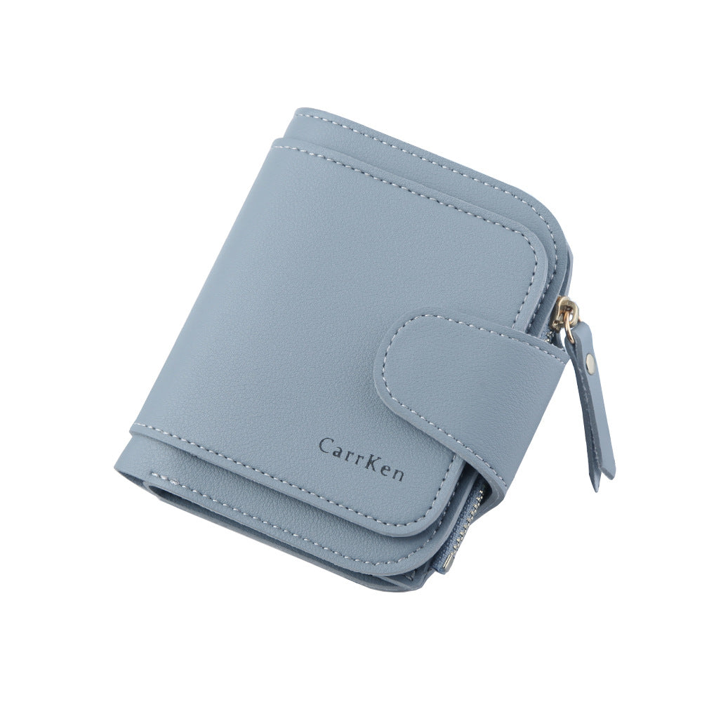 Short Wallet Multifunctional Small Wallet With Zipper