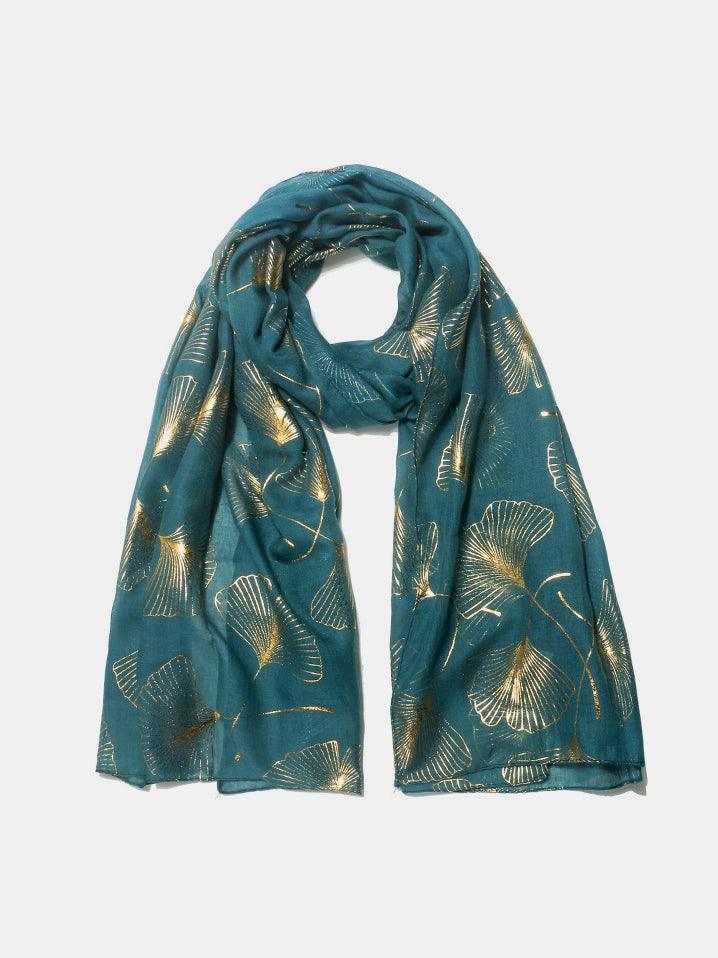 Ginkgo Leaf Polyester Scarf