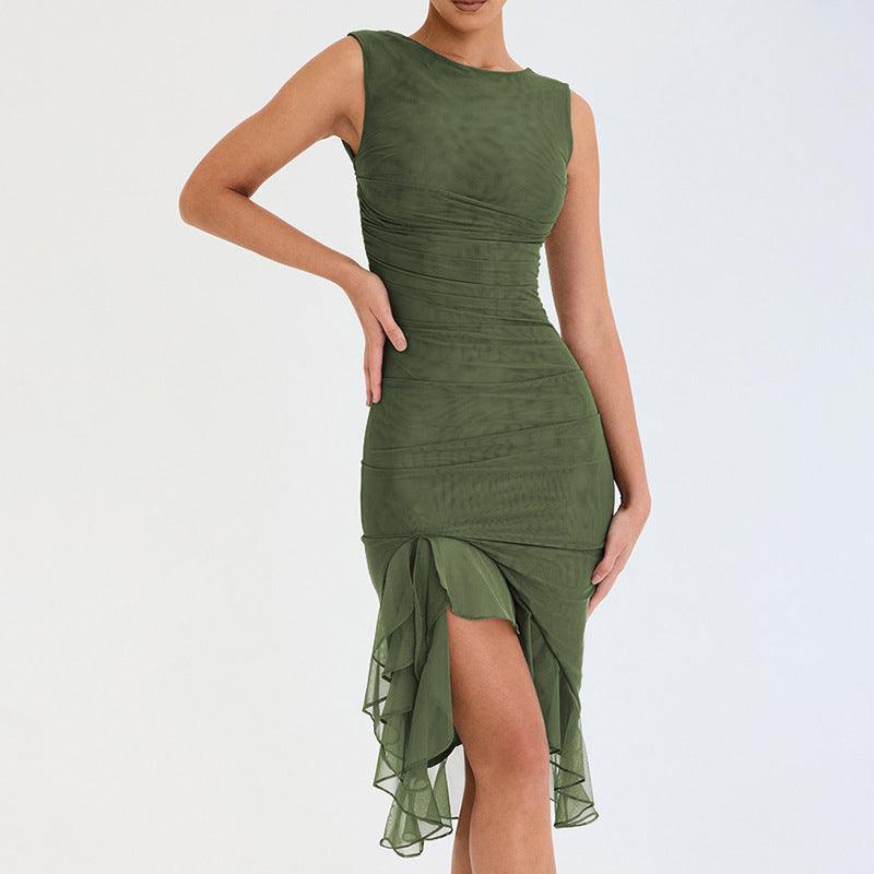 Slim Skinny Sleeveless Dress For Women Fashion Party Club Dresses