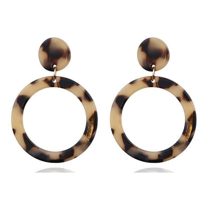 Acrylic Acetate Plate Leopard Earrings For Women Earring