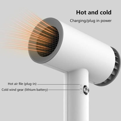 Wireless Hair Dryer Rechargeable Student Dormitory Hair Dryer Unplugged Travel Hair Dryer