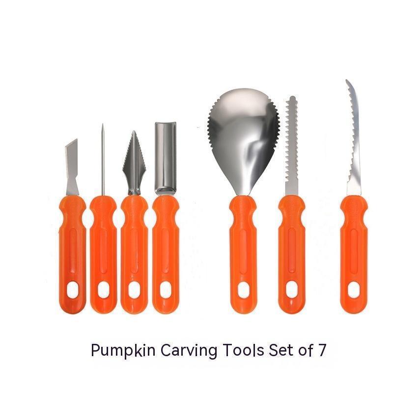 Halloween Stainless Steel Pumpkin Carving Set Fruit Carving Kitchen Gadgets