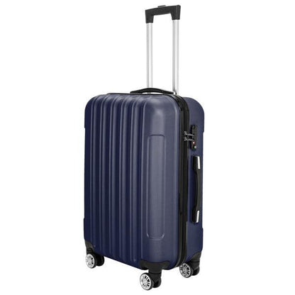 Vertical 3-in-1 Spinner Wheel With Handle Trolley Case 20in 24in 28in ABS Aluminum Alloy Trolley Classic Color - Navy Blue