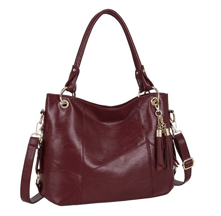 PU Leather Tassel Soft Leather Shoulder Bag