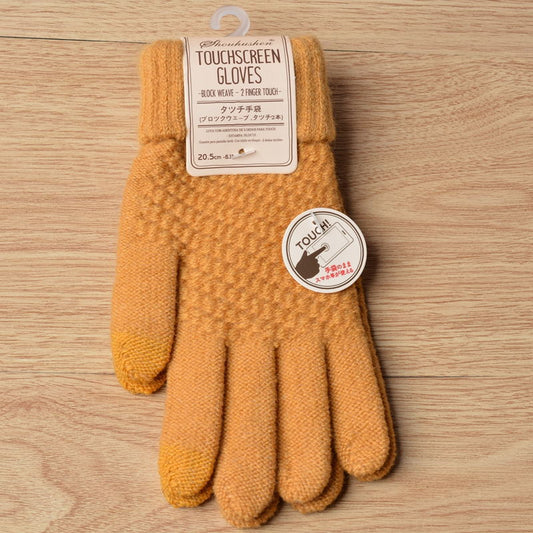 Knit Gloves Ladies Jacquard Touch Screen Warm Fashion Winter Gloves
