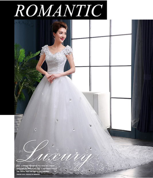 2021 new wedding dress long tail wedding dress bride dress wedding dress