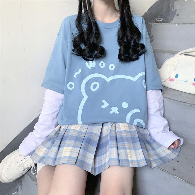 Girls Summer Uniform Short Skirt Suit