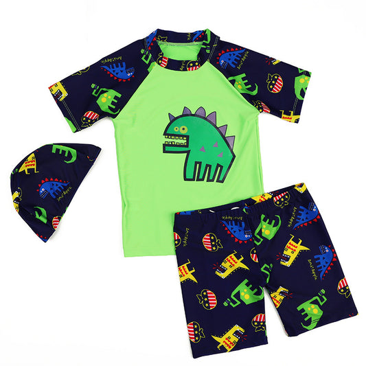 Children's Swimsuit Boys Split Boxer Swim Trunks Baby Swimsuit Cartoon Quick-drying Boy Swimwear