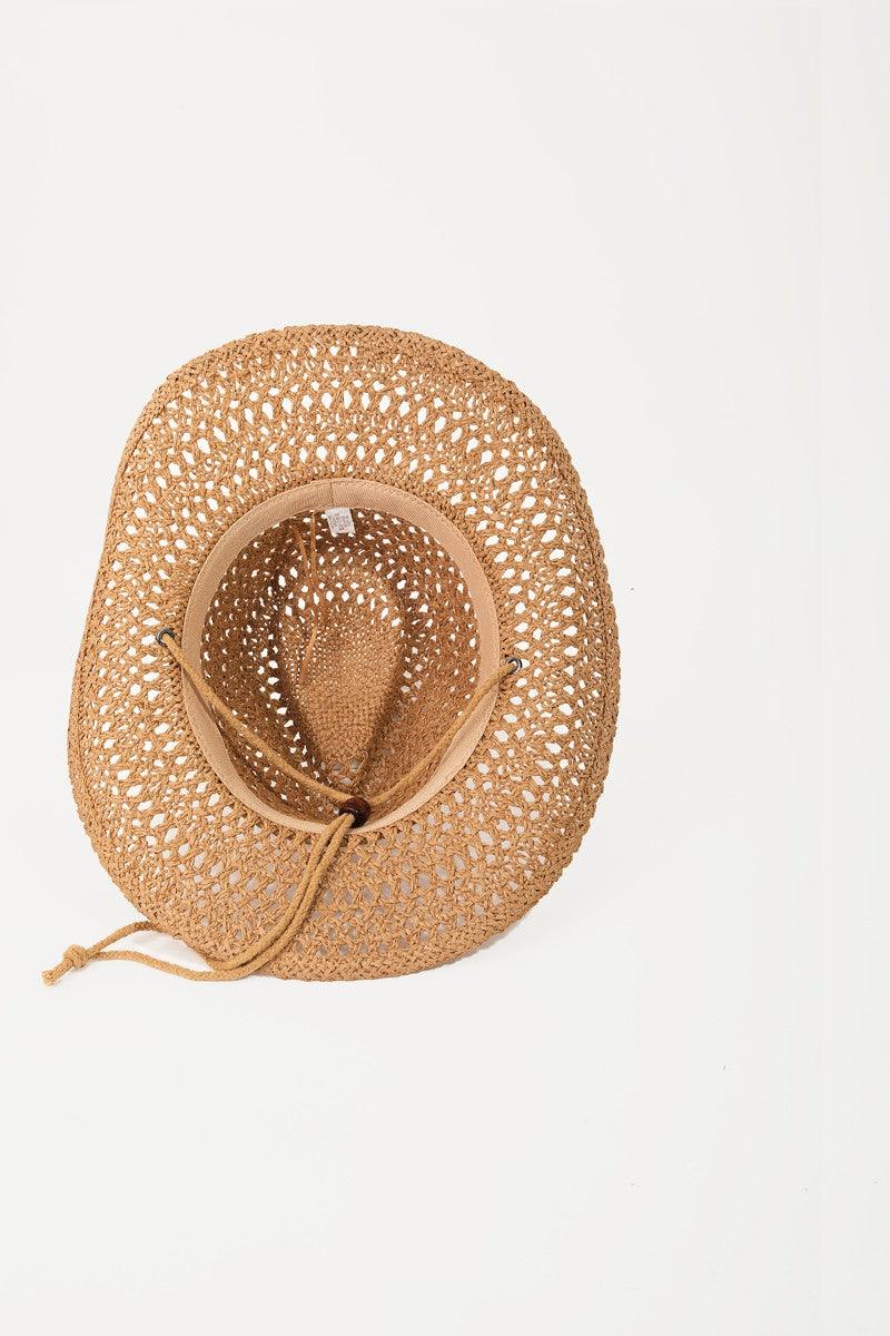 Fame Rope Strap Straw Braided Hat